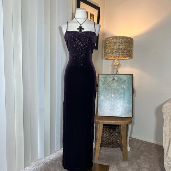 Y2k Rampage Velvet Maxi Dress - Picture 1 of 5